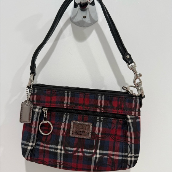 Coach Plaid Handbag with Black Strap - Picture 2 of 3